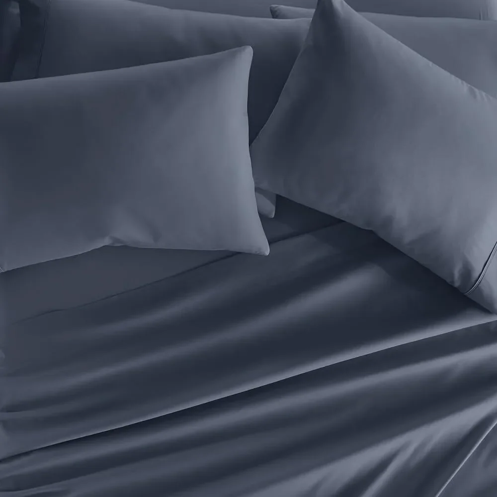 LINENS & HUTCH 6-Piece Essential Sheet Set - California King, Stone Grey
